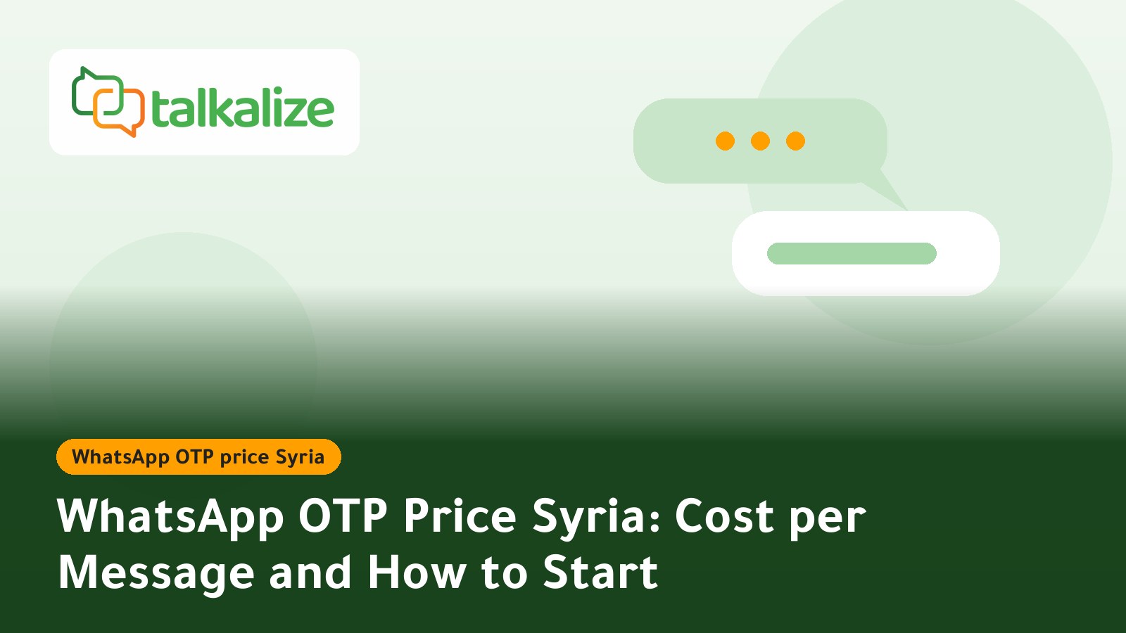 WhatsApp OTP Price Syria: Cost per Message and How to Start